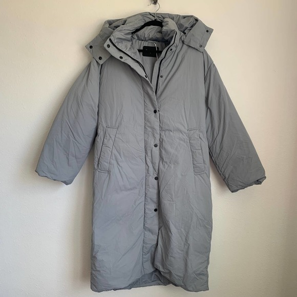 NWT Everlane The Duvet Puffer Coat in Smoke Blue - Picture 4 of 12